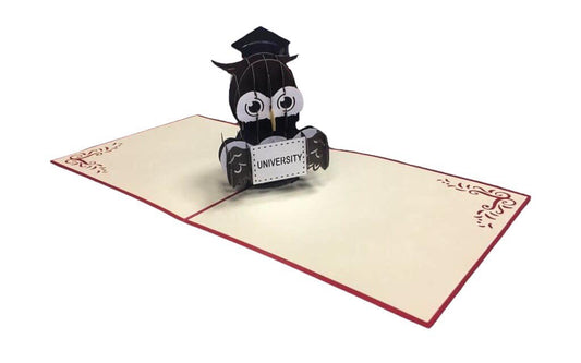 BIGLIETTO LAUREA GUFO - ORIGAMO
