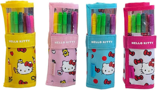 Rotolo astuccio con pennarelli brush - Tinta Unita Hello Kitty