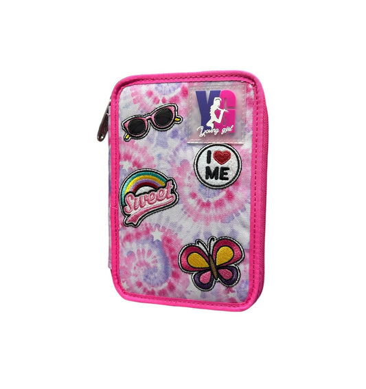 Astuccio 3 zip accessoriato - Tinta Unita