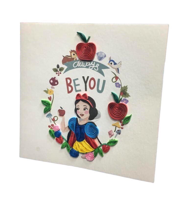 BIGLIETTO AUGURI BIANCANEVE - ORIGAMO