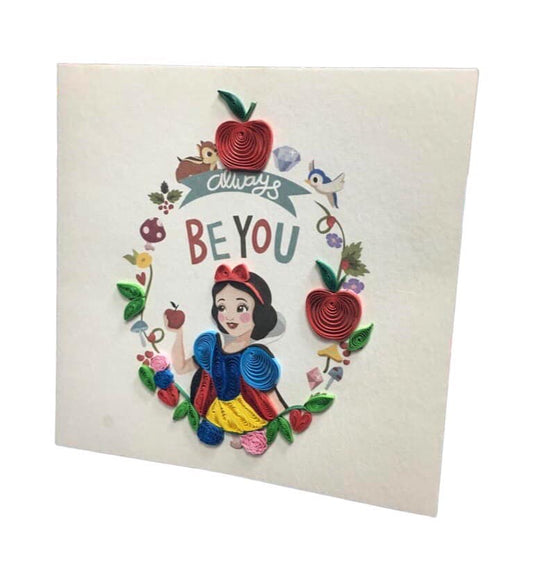BIGLIETTO AUGURI BIANCANEVE - ORIGAMO