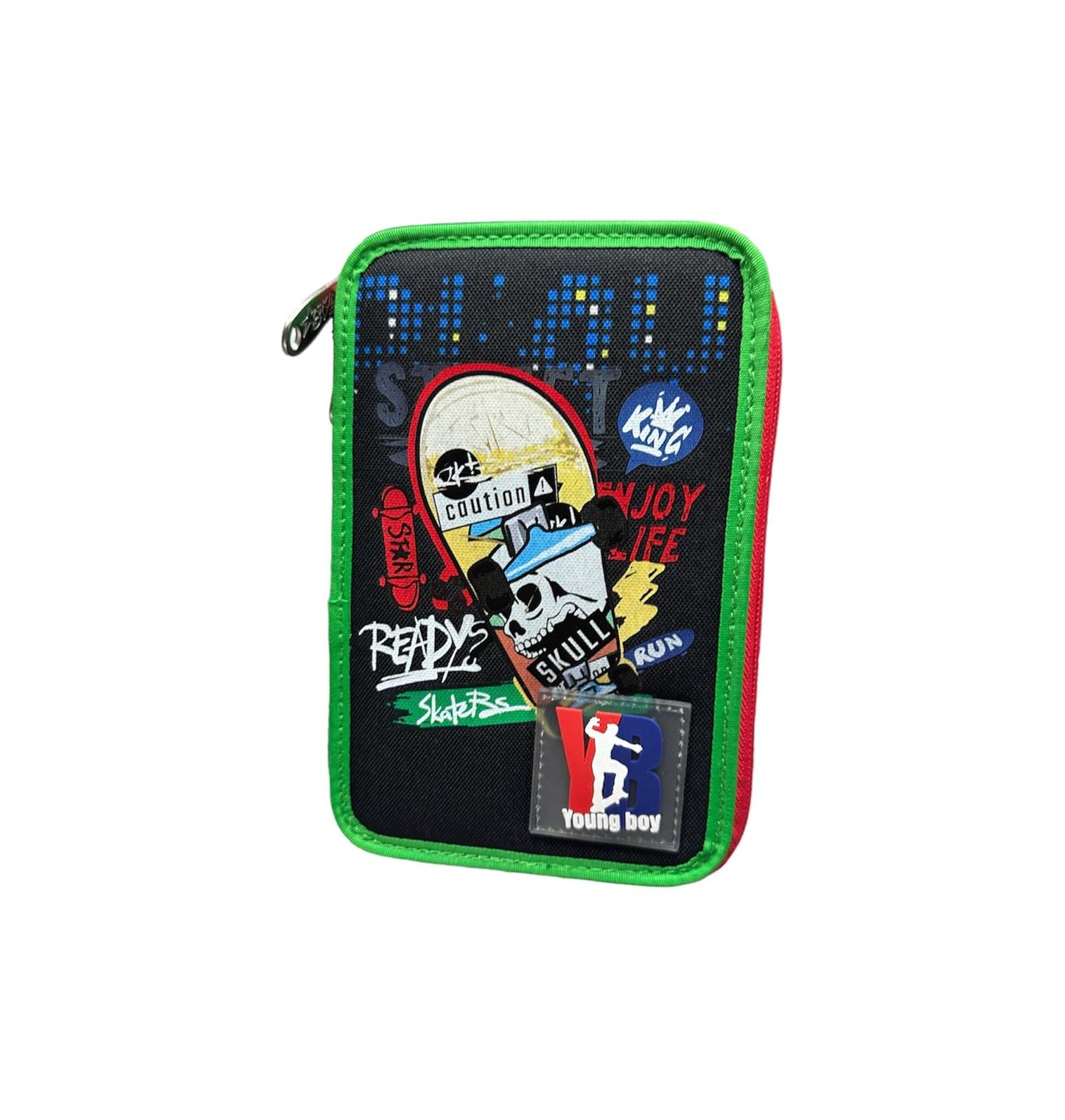 Astuccio 3 zip accessoriato Skate - Tinta Unita