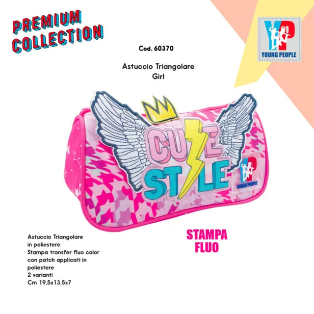 Astuccio triangolare Cute Style Young People - Tinta Unita