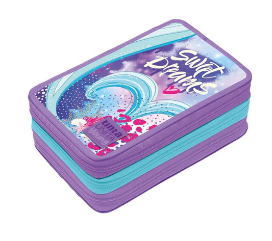 Astuccio 3 Zip Sirena - Tinta Unita Young
