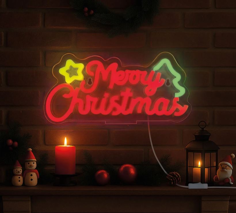 Lampada Led Effetto Neon - Merry Xmas - It's a Sign - Legami