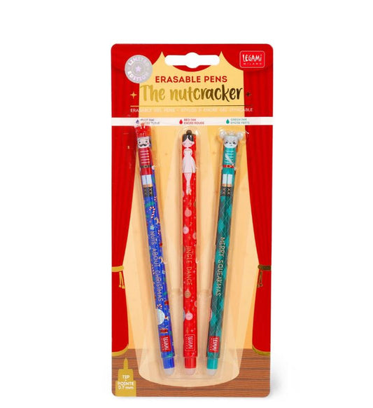 Set di 3 Penne Gel Cancellabili - The Nutcracker - Natale 2025 - Legami
