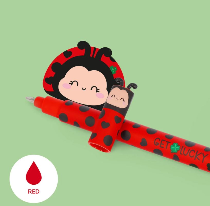 Penna Gel Cancellabile Ladybug "Get Lucky" - Legami