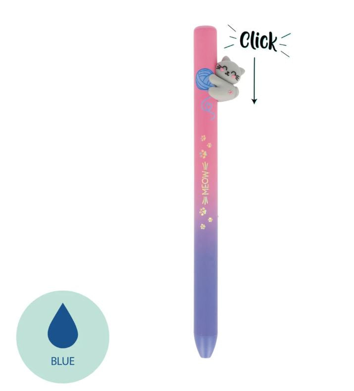 Penna a Sfera a Scatto Kitty "Be Curious" - Gatto - Free Hugs - Legami