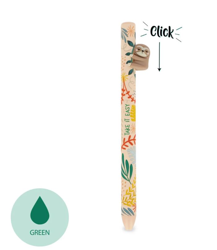 Penna a Sfera a Scatto Sloth "Take it Easy" - Bradipo - Free Hugs - Legami