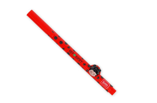 Penna Gel con Animaletto Decorativo Ladybug "Get Lucky" - Lovely Friends - Legami