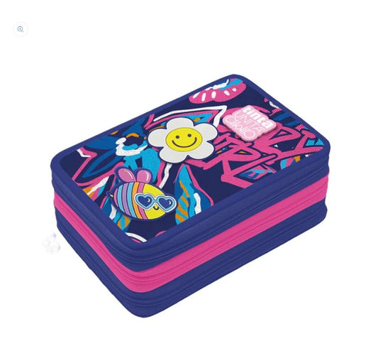 Astuccio 3 Zip Crazy Girl - Tinta Unita Click Clack
