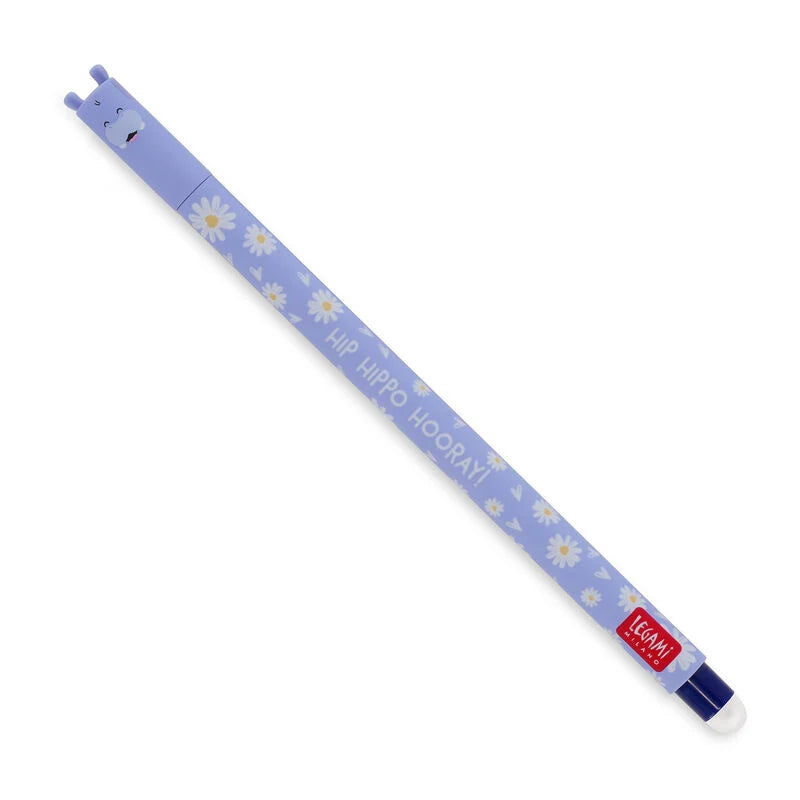 Penna gel cancellabile Hippo - Legami