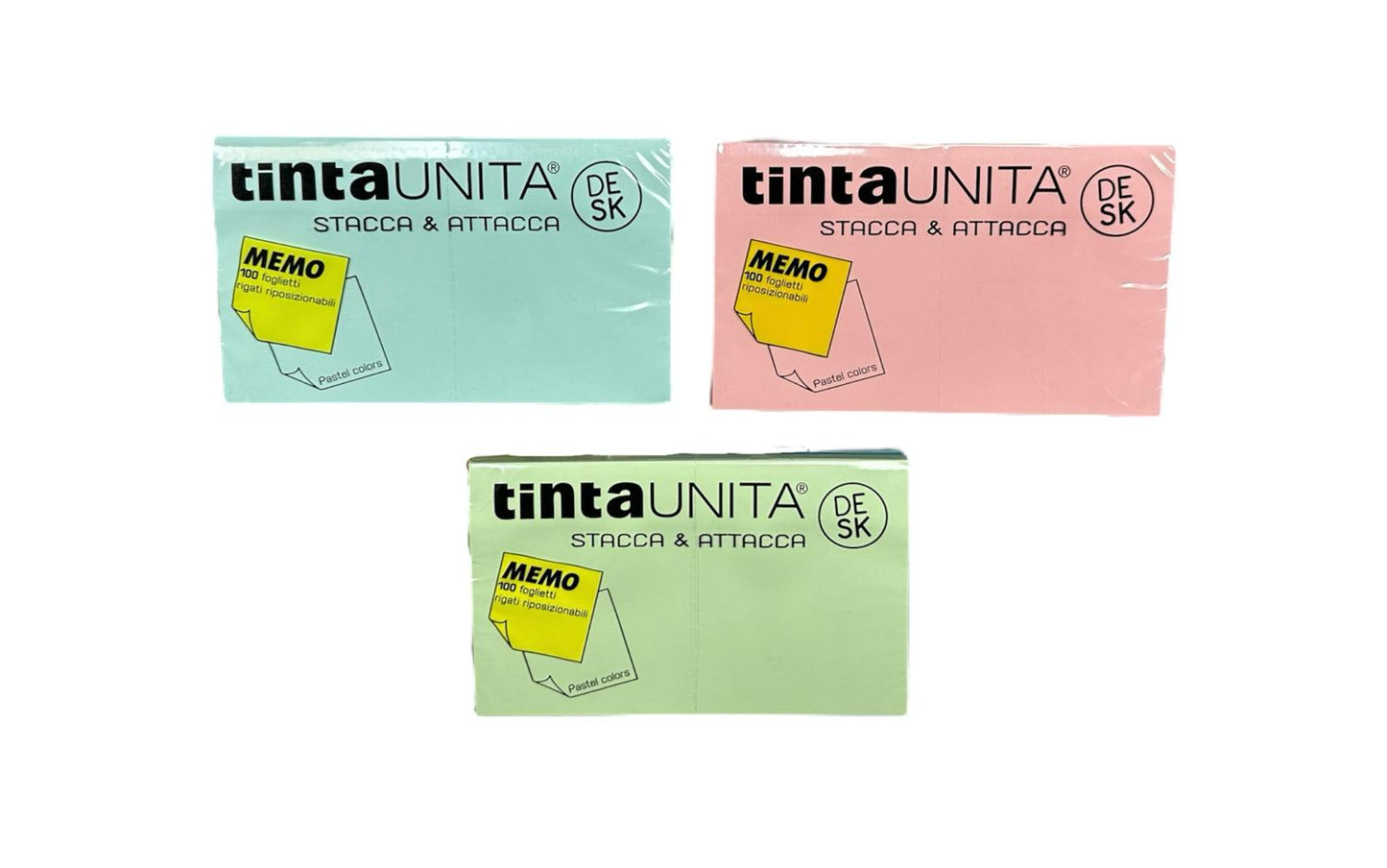 Post it Stacca&Attacca 100 foglietti Pastello - Tinta Unita Desk