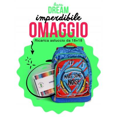 Zaino Dream Make Some Noise con luci + ricarica astuccio in omaggio - Tinta Unita