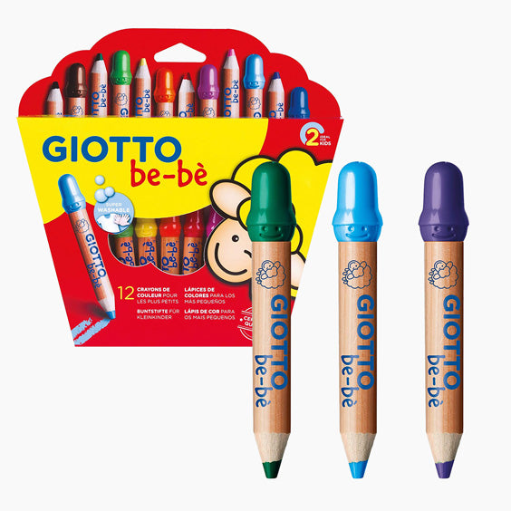 12 Matitoni colorati + temperino - Giotto Bebè