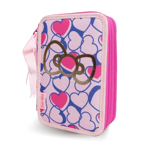 Astuccio 3 zip accessoriato - Tinta Unita Hello Kitty